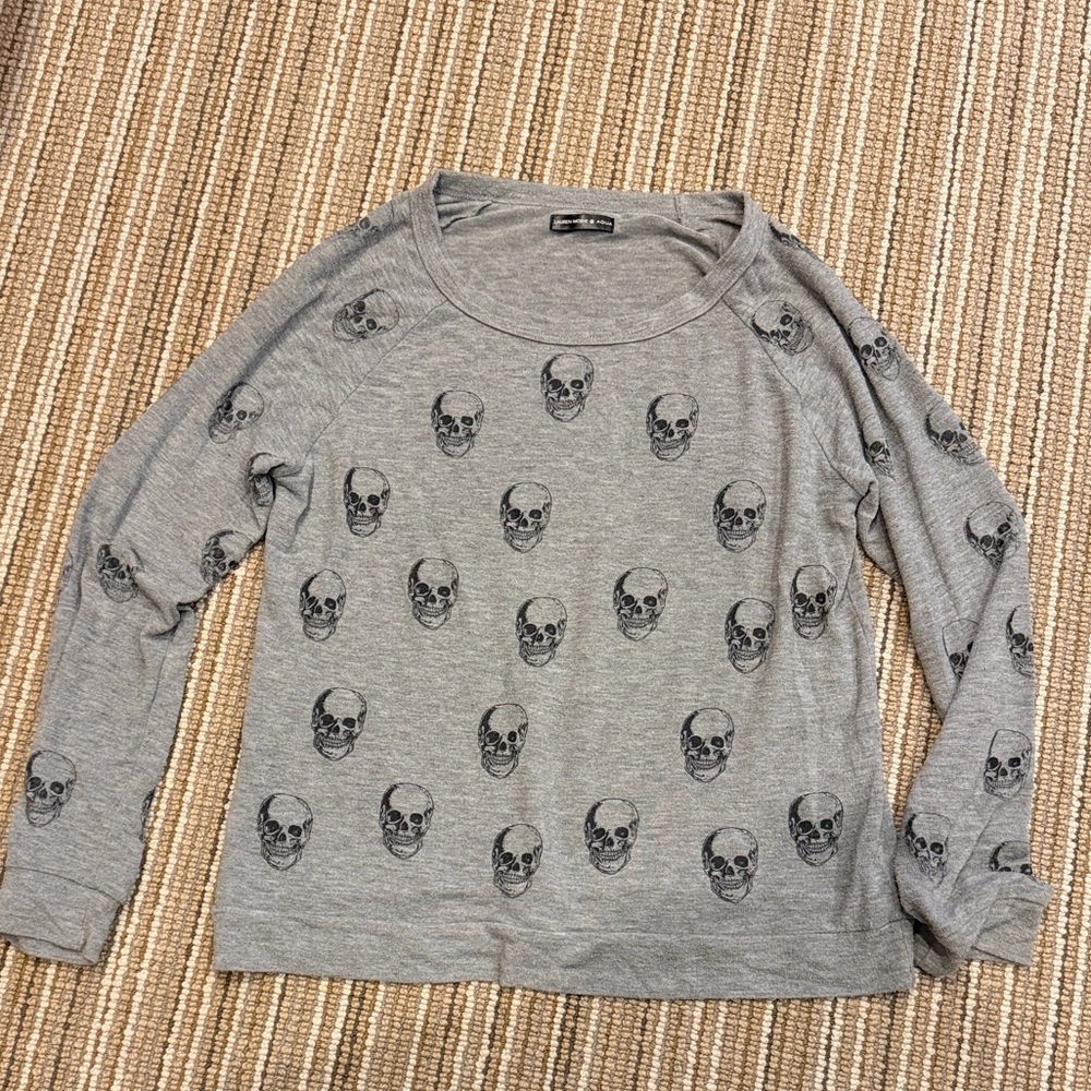 Lauren Moshi Aqua Gray Sweater